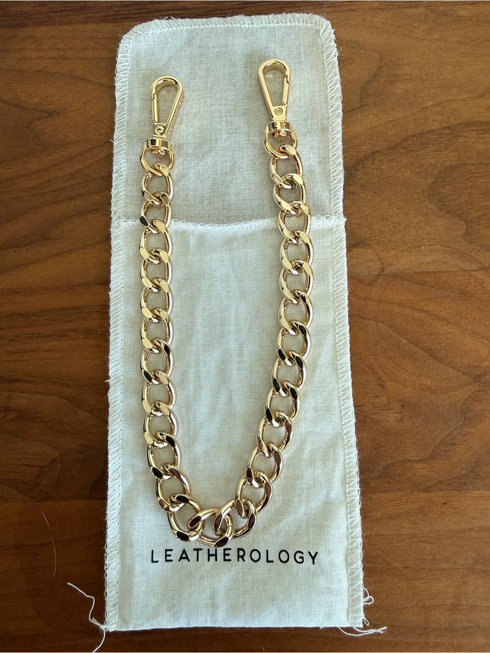 13.5” Gold Chain Strap Extender or Charm for Bags - Leatherology
